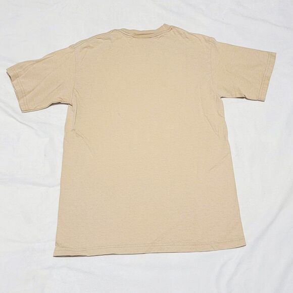 Walt Disney 1928 World Mickey Mouse T Shirt Embroidered Tan Beige Small - Picture 3 of 5